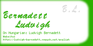 bernadett ludvigh business card